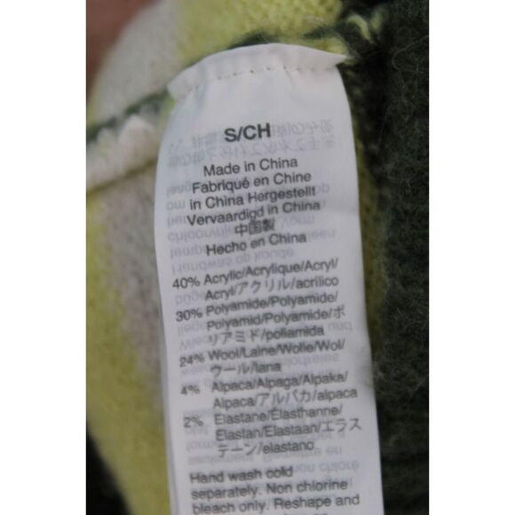 Madewell Striped Fulton Pullover Sweater Roll Neck Top Small Yellow Wool MA756 - Picture 6 of 6